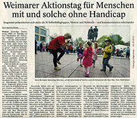 Der Aktionstag vom 04.05.2013 auf dem Theaterplatz in Weimar