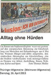 Aktionstag in Weimar am 04.05.2013