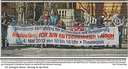 Aktionstag in Weimar am 04.05.2013