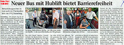 &Uuml;bergabe des behindertengerechten Busses