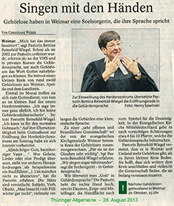 Singen mit den H&auml;nden ...
