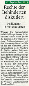 Rechte Behinderter wurden diskutiert
