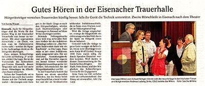 H&ouml;rschleife in der Eisenacher Trauerhalle